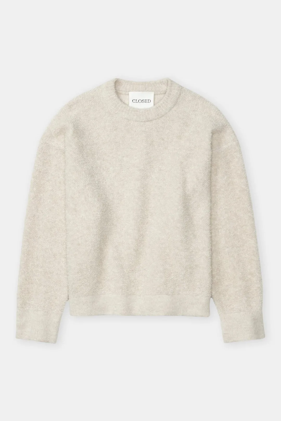 Closed Wool blend bouclé jumper Pearl beige Sale