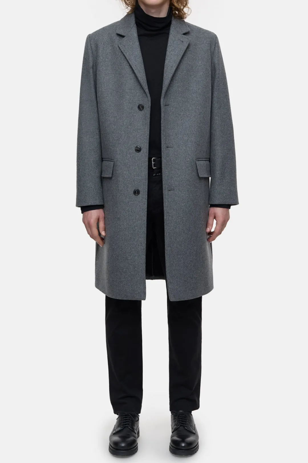 Closed Wool blend coat Dark grey melange Outlet