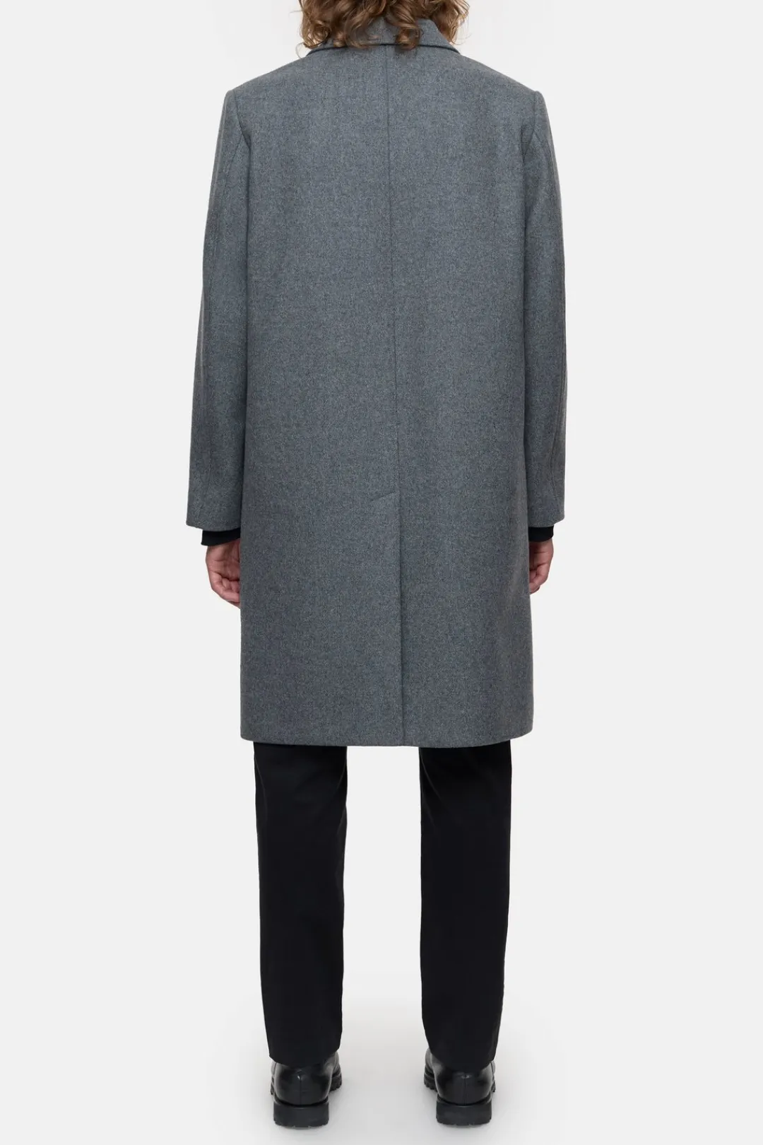 Closed Wool blend coat Dark grey melange Outlet
