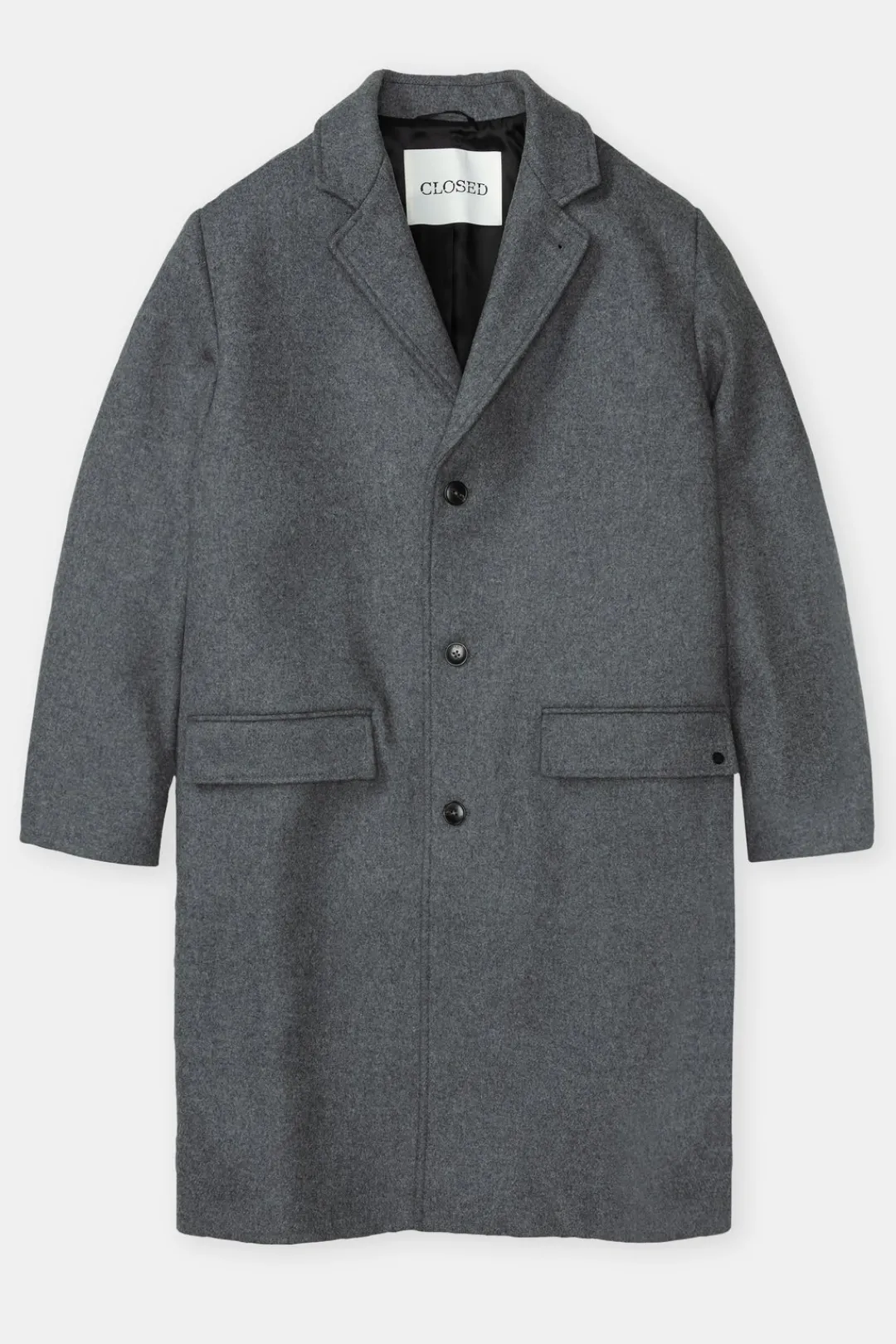 Closed Wool blend coat Dark grey melange Outlet