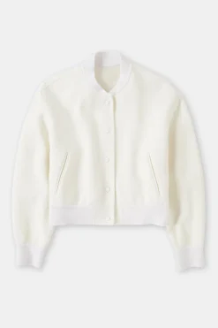 Closed Wool blend college jacket Ivory Best