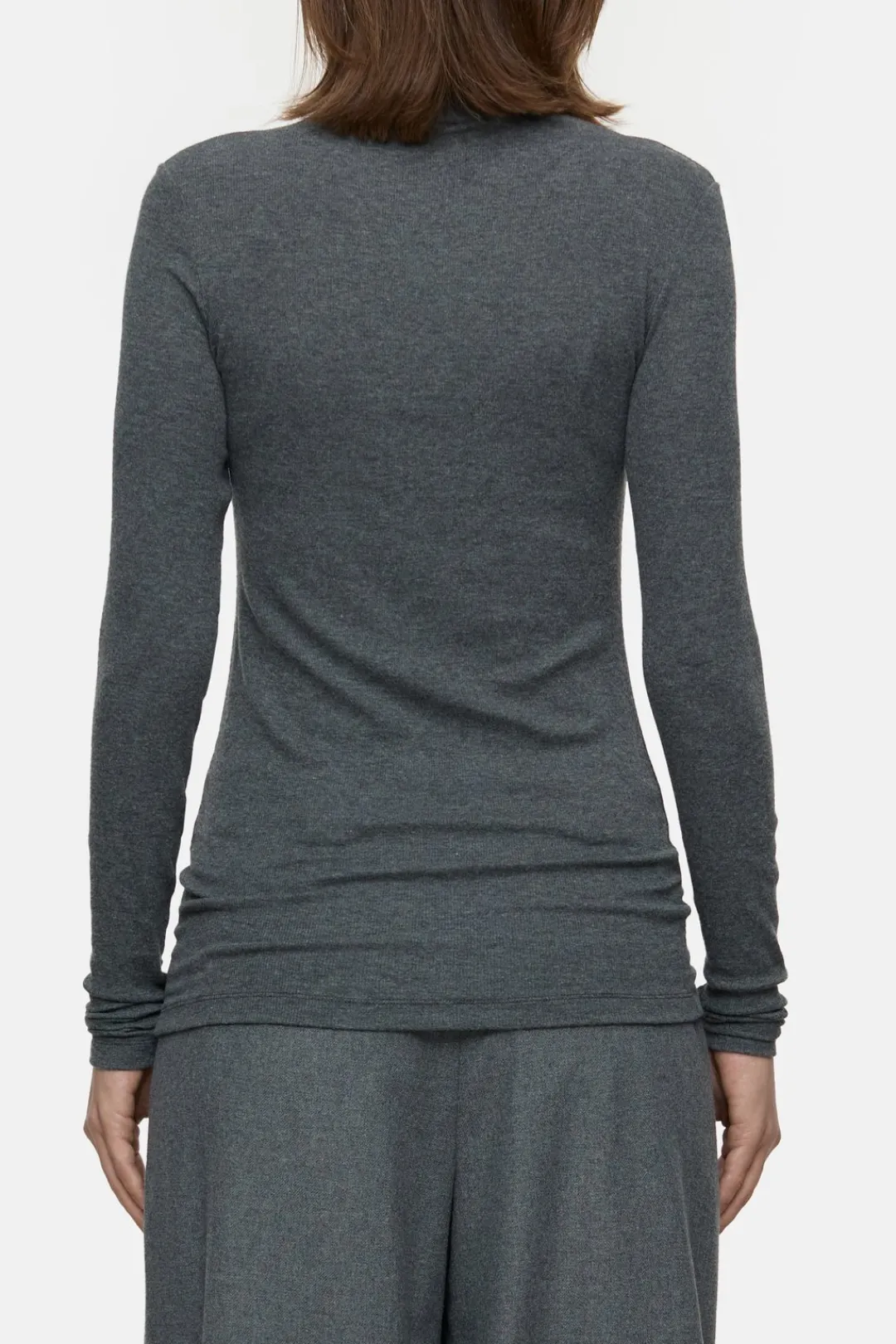 Closed Wool blend turtleneck Dark grey melange Discount