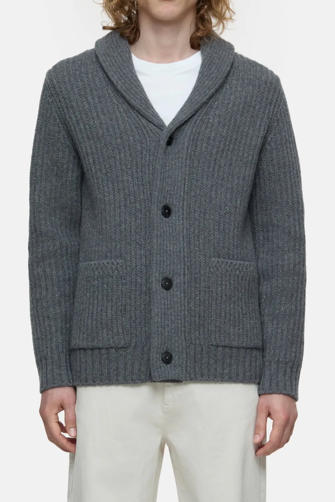 Closed Wool cardigan Dark grey melange Best