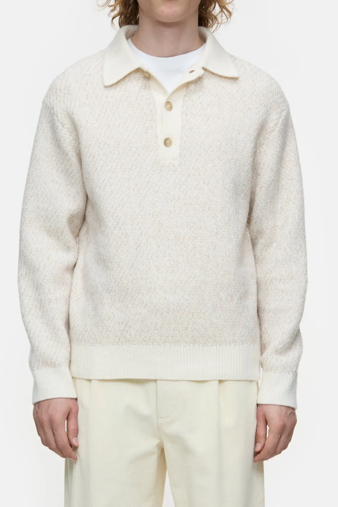 Closed Wool polo jumper Ivory Outlet