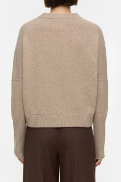 Closed Wool round neck jumper Dark chino beige New