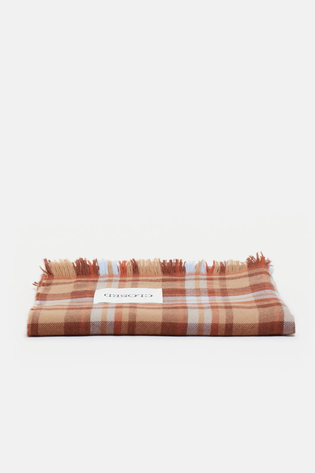 Closed Wool scarf Ferro brown Online