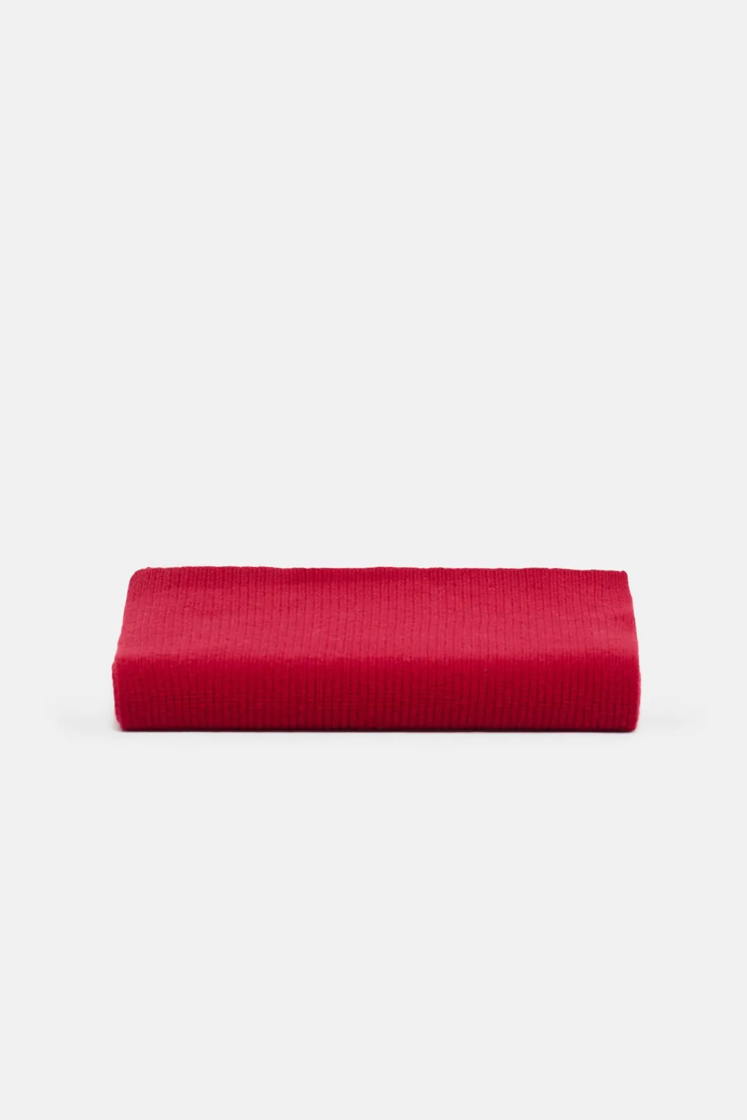Closed Wool scarf Chili pepper red