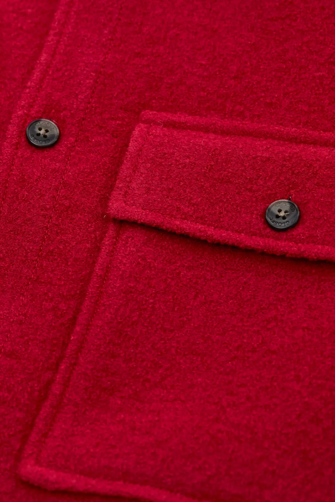 Closed Wool shirt Chili pepper red Hot