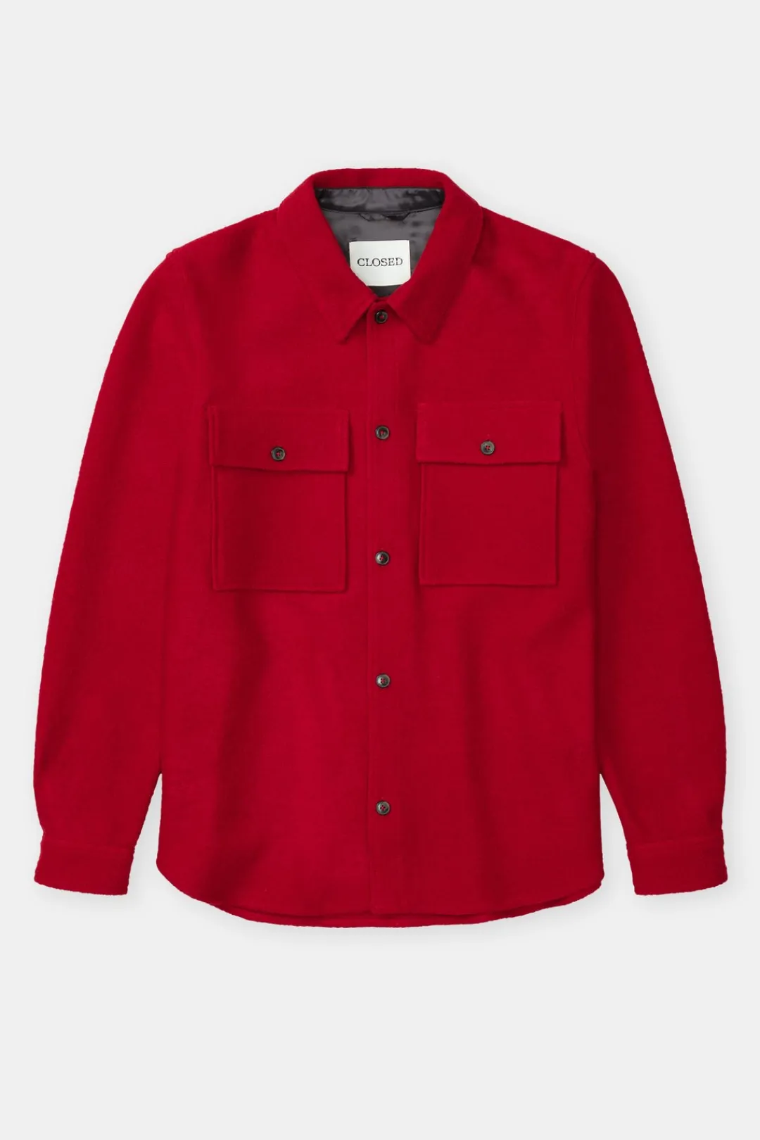 Closed Wool shirt Chili pepper red Hot