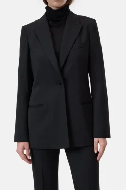 Closed Wool stretch blazer Black New