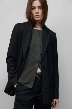 Closed Wool stretch blazer Black New