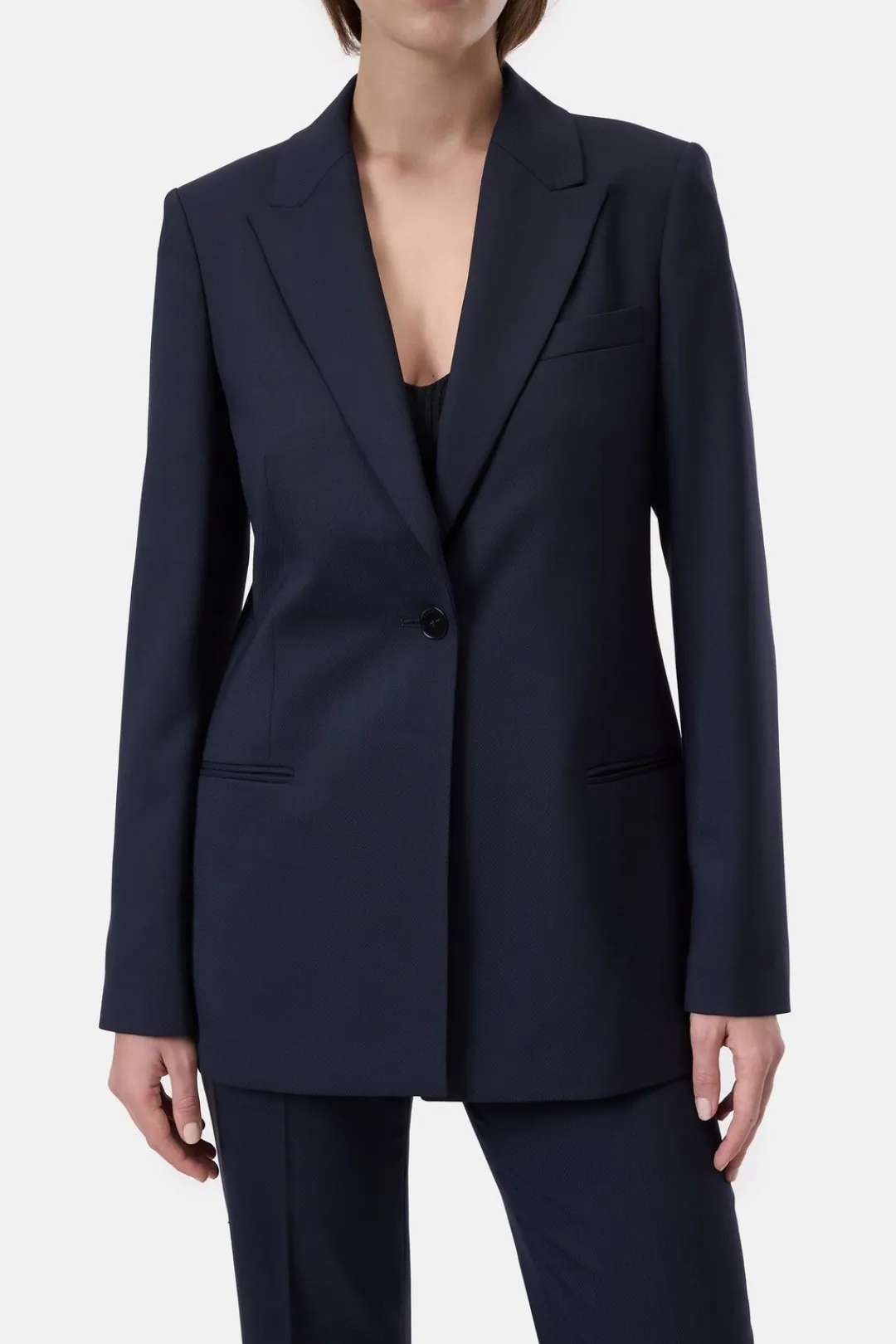 Closed Wool stretch blazer Dark night Sale