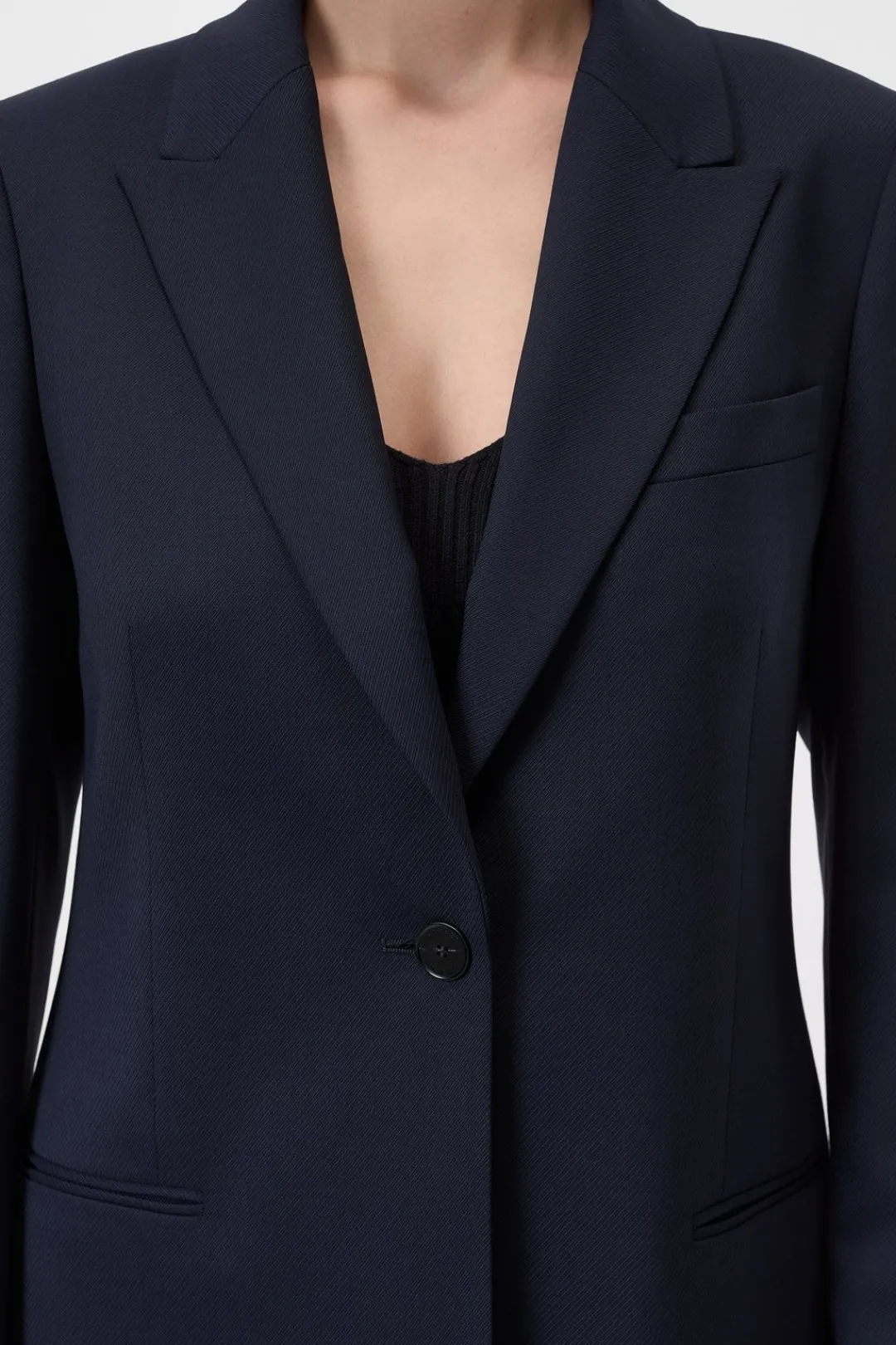 Closed Wool stretch blazer Dark night Sale