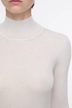 Closed Wool-cashmere longsleeve Pearl beige Clearance
