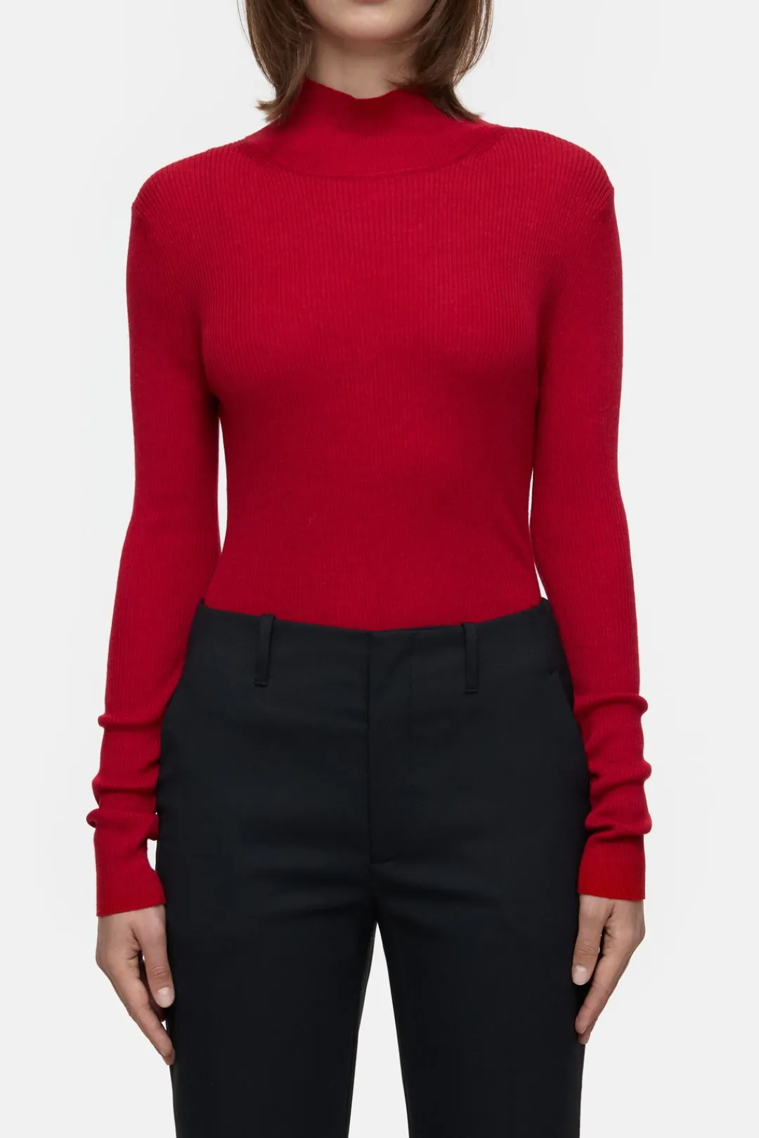 Closed Wool-cashmere longsleeve Chili pepper red Clearance