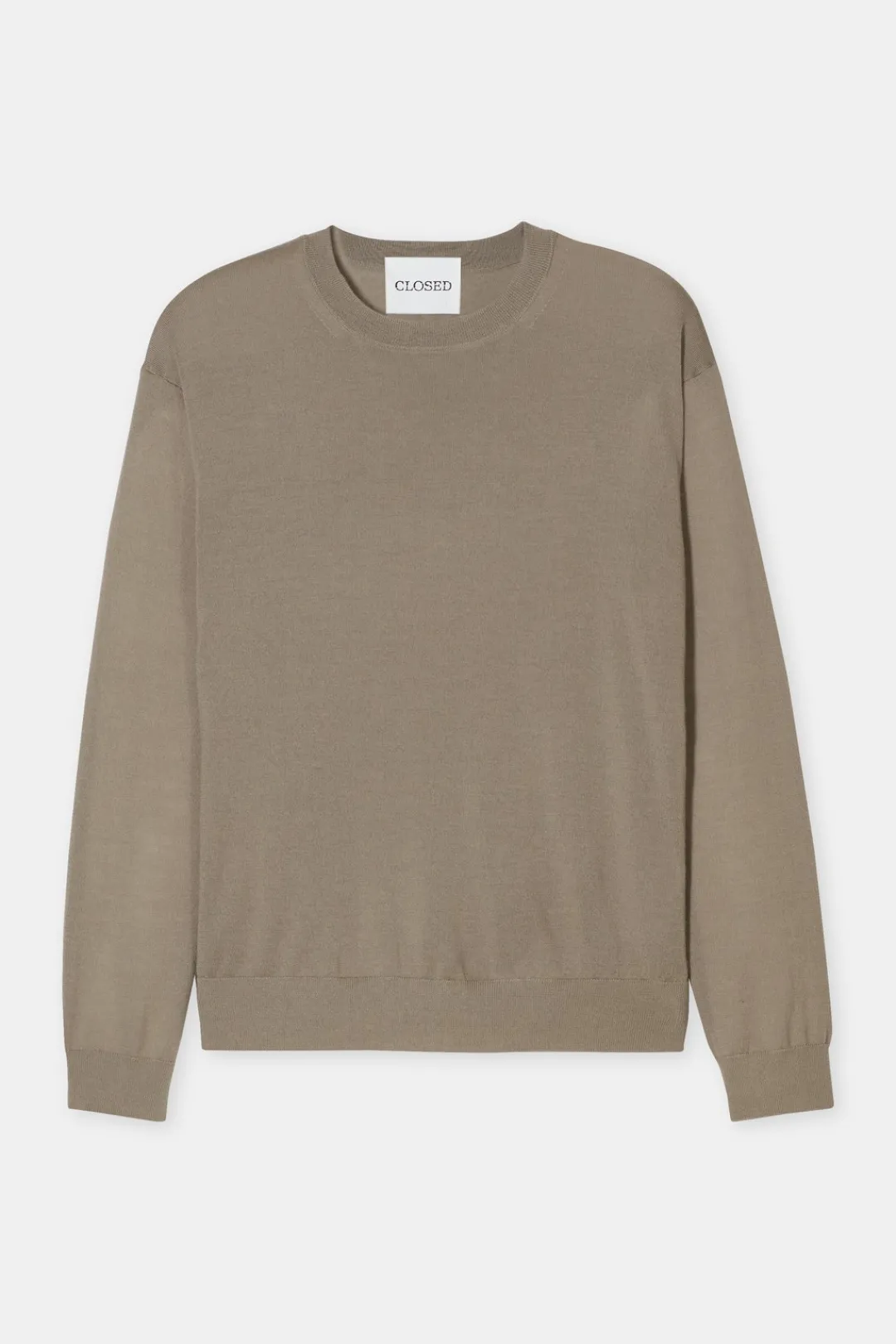 Closed Wool-cashmere-mix longsleeve Natural linen Discount