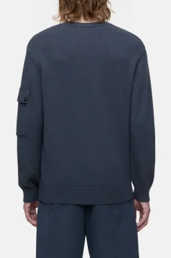 Closed Wool-cotton-mix jumper Smokey blue Online