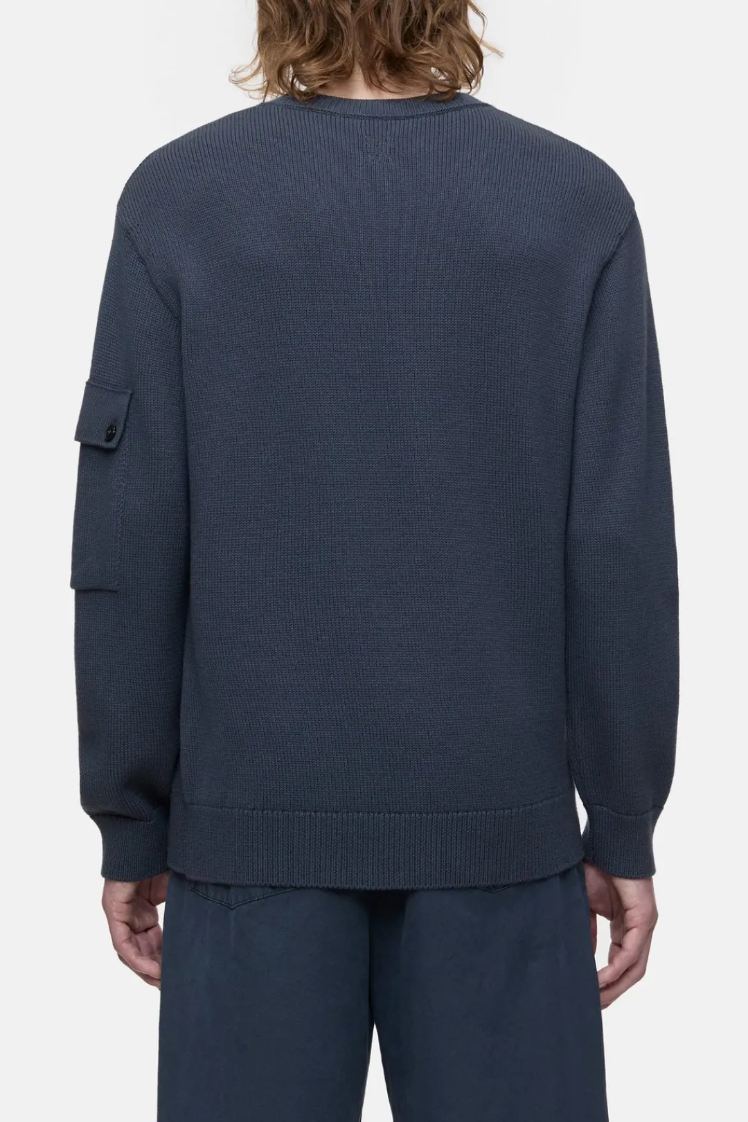 Closed Wool-cotton-mix jumper Smokey blue Online