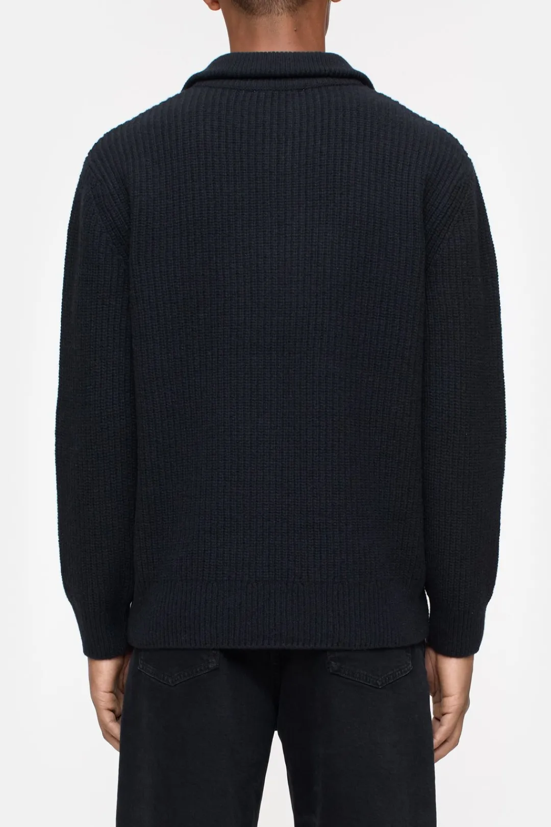 Closed Zip Jumper Black Hot