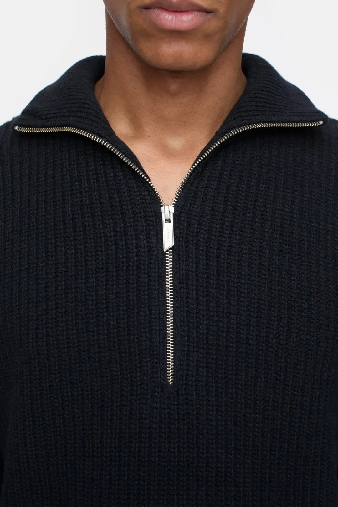 Closed Zip Jumper Black Hot